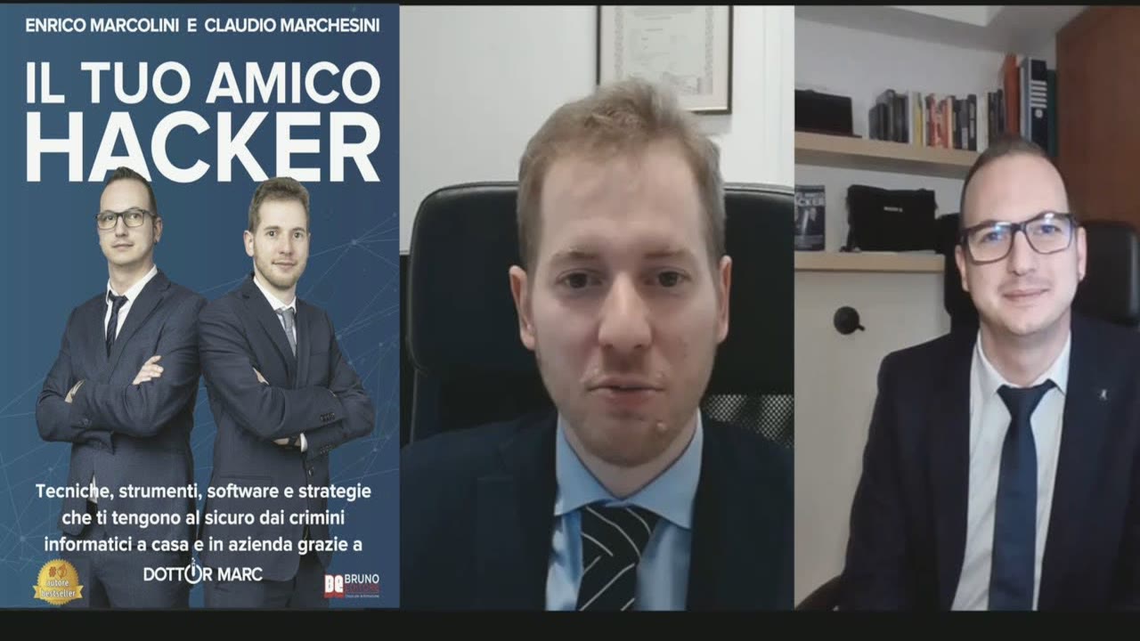 Fotogramma dell'intervista agli autori di Il Tuo Amico Hacker